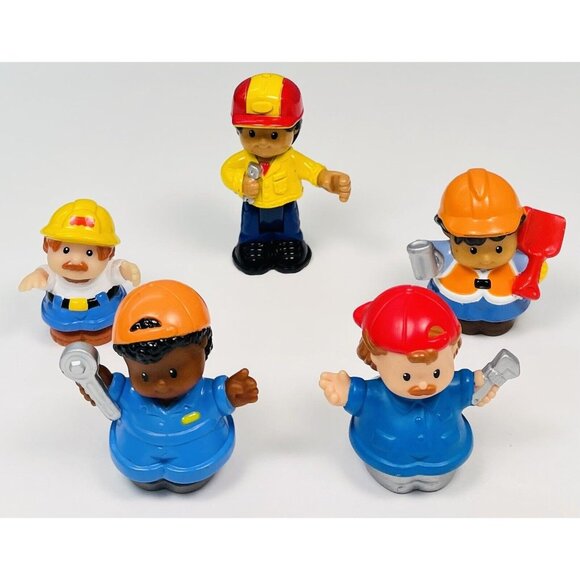 Lot 5 FISHER-PRICE Little People Construction Workers & Mechanics Roberto Walter - Picture 1 of 5